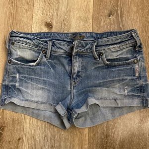 Silver Jean Shorts- Size 28